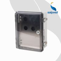 Boîtier de jonction Saipwell avec couvercle transparent à charnières, clip en PC, étanchéité IP66, conforme NEMA 4X, en plastique UL94 V-2, pour projets électriques