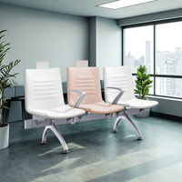 Chaise en acier confortable en mousse haute densité avec accoudoirs en aluminium pour le bureau, l'hôpital et les sièges scolaires