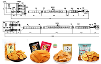 Ligne de production automatique de chips de maïs frites à double extrudeuse, mélangeur-friteuse 200 kg/h, pour bâtonnets croustillants 3D Doritos