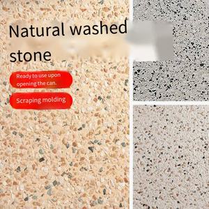 ตัวอย่างฟรี ไมโครสโตนร็อค เรซิ่นสำหรับเคลือบผนังและพื้น วัสดุหินพอร์ซเลนแบบไม่ต้องล้าง สำหรับงานภายนอก แม่เหล็กสำหรับทา<span class=keywords><strong>สี</strong></span>  แบบกระป๋องพร้อมที่ขูด - Product Image 1