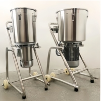 Mixeur Commercial Grande Capacité 20L 32L en Acier Inoxydable pour Aliments Secs/Humides, Sauce Pimentée, Purée de Gingembre