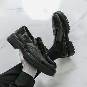 Nouvelles Chaussures Habillées Décontractées pour Hommes Modèle 2026 – Mocassins et Richelieu Tendance en Cuir Brillant à Talon Haut et Dessus Souple - Product Image 6