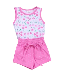Pré-vente enfant filles vêtements d'été élégant rose cravate-teinture hauts bas 2 pièces ensembles enfants enfant en bas âge tenues décontractées en gros - Product Image 3