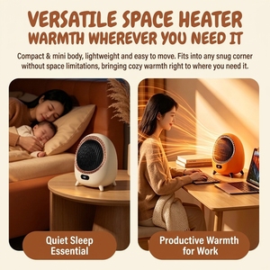 Calentador Eléctrico Portátil de Aire Caliente para Habitaciones Pequeñas, 500W, Ahorro de Energía, Calentador de Escritorio para Hogar y Oficina, Calefacción de Invierno - Product Image 4