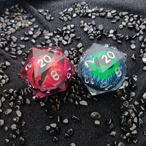 55MM géant brillant liquide noyau dés donjons & Dragons jeu de table dés accessoires DNd résine dés - Product Image 6
