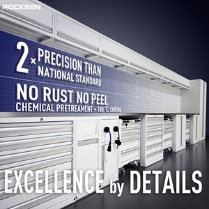 ROCKBEN Garage <b>Tool</b> Cabinet Storage Chest Metal Mechanic <b>Rolling</b> <b>Tool</b> Storage Cabinet Heavy Duty Workshop Cabinet System - Product Image 5