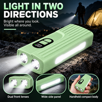 Lampe torche LED rechargeable Z838 avec batterie 18650, corps vert, IP44, ABS, magnétique, certifiée ROHS, lumineuse
