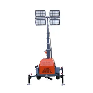 Manufacturer Supplier trailer mounted super power 4*200w 400w*1000w led signal tower light for mining