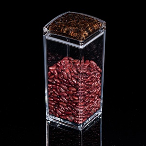 5831 900ML Tiêm Vuông Lớn Kẹo Chai Kín Nhựa Lưu Trữ Bin Cookie Container Thực Phẩm Acrylic Kín Jar - Product Image 6
