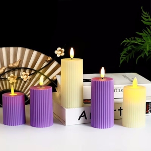 Cross-Border Home Birthday Party Dekorative Lampe Swinging Head Umwelt freundliche Batterie Kunststoff <span class=keywords><strong>LED</strong></span>-Säule Kerzenlicht - Product Image 1