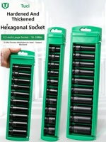 Jeu de douilles à chocs de 1/2 pouce, douilles hexagonales à tête large, phosphatées et épaissies, pour clé à chocs pneumatique et électrique, kit d'outils