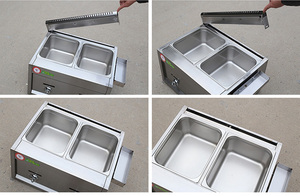 Freidora profunda doble de Gas comercial <span class=keywords><strong>Precio</strong></span> de tipo de Gas Tienda de alimentos <span class=keywords><strong>2</strong></span> tanques <span class=keywords><strong>2</strong></span> canastas Freidoras <span class=keywords><strong>Precio</strong></span> barato - Product Image 3