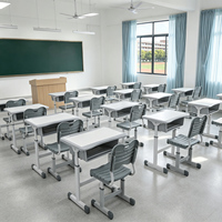Ensemble table et chaise d'étudiant en plastique ABS, moderne, réglable, pour l'école primaire, fourniture directe, idéal pour appartement