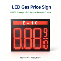 Letrero LED para Estación de Servicio, de 12 Pulgadas, para Exteriores, Lado Izquierdo, con Caja de Luz, para Mostrar el Precio del Combustible
