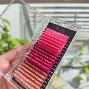 Yunhai hỗn hợp Màu Nhãn hiệu riêng Lash phần mở rộng Cashmere màu lông mi cầu vồng lông mi - Product Image 6