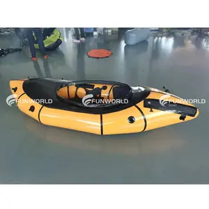 Funworldsport nuevo diseño colorido agua blanca barato kayak bote inflable Packraft para la venta