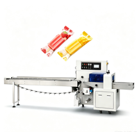 Machine d'emballage automatique haute vitesse pour bâtonnets glacés, cornets de glace, barres glacées et aliments surgelés – Équipement d'emballage en sachet coussin