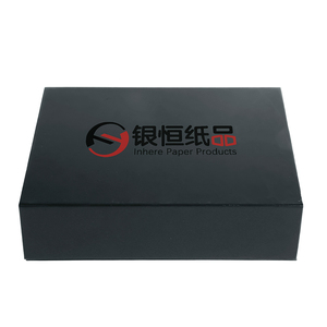 Hot lớn màu đen sang trọng quần áo hộp giấy với đóng cửa từ cứng nhắc hardboard tùy chỉnh in logo của <span class=keywords><strong>b</strong></span>ạn Matt cán xử lý - Product Image 6