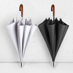 โรงงานร่มสั่งทำ ร่มไม้ด้ามตรงแบบอัตโนมัติสำหรับกันฝน ขายส่ง - Product Image 1