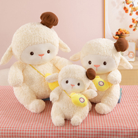 Boneka Domba Plush Berkualitas Tinggi, Lucu, Model Selempang, Isi Kapas PP, Berbagai Ukuran, Wajah Manis, Nyaman Dipeluk untuk Remaja