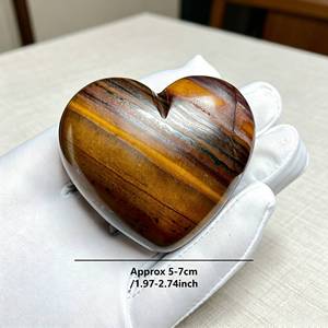 Venta al por Mayor de Corazones de Cristal de Ojo de Tigre de Alta Calidad para Regalo del Día de San Valentín y Decoración Ambiental - Product Image 3
