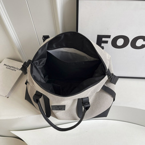 Logo personnalisé femmes toile mignon sac fourre-tout de voyage grande capacité sac à bandoulière de voyage sac de voyage de nuit - Product Image 6