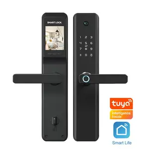 Цифровой дверной замок, электронный БЕСКЛЮЧЕВОЙ пароль, карта, отпечаток пальца, TTlock Tuya, умный дверной замок с камерой