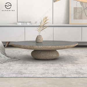 Table basse en pierre, design minimaliste, faite à la main, mobilier moderne pour salon - Product Image 6