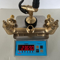 Robinet de cuisine commercial classique en acier inoxydable 304 avec tuyau intégré + laiton, pré-rinçage, 2 trous, pulvérisateur flexible de qualité alimentaire, mur, salle de bain