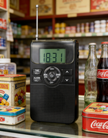 FM/AM Tragbares Digitalradio mit LCD-Uhr, Wecker und Einschlaftimer