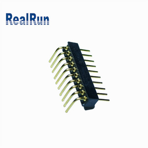 1.27mm Pitch 1 * 10pin nối vòng pin tiêu đề c3604 Vàng Flash mạ 90 Độ uốn cong tiêu đề & dây vỏ chuyển quá trình - Product Image 5