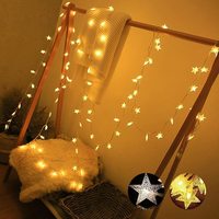 Led Stern Lichterkette Innen vorschlag Werbung Ehe fünf spitzen Stern Fernbedienung Solar Weihnachts dekoration