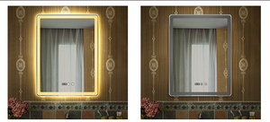 Moderne Frameloze Led Rechthoek Badkamerspiegel Slim Verlichte Antifog Op Maat Dubbele Temperatuur Verlichting Ip66 Nominaal Voor - Product Image 5
