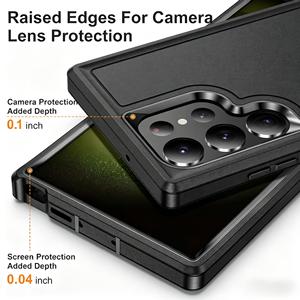 Custodia Protettiva 360° <span class=keywords><strong>in</strong></span> TPU+PC con Supporto per Samsung S24 S23 S25 Ultra S22 Plus A17 A26 A56 S26 Edge, Antiurto 3 <span class=keywords><strong>in</strong></span> 1 - Product Image 2