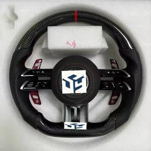 Volant en fibre de carbone pour Mercedes-Benz <span class=keywords><strong>AMG</strong></span> W204 W205 CLA GLA 45 Classe C217 W211 W212 W221 W222 S63 C63 GLA45 C43 <span class=keywords><strong>SLC</strong></span> - Product Image 3