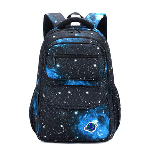 Large Capacity Starry Sky Style Side Open Fashion Schoolbag Waterproof Zipper <b>Backpack</b> Primary School <b>Students</b> Unisex Oxford - Product Image 1
