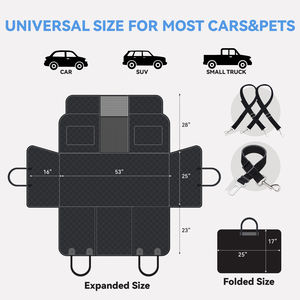Lynpet防水滑り止め犬用カーシートカバーハイサイドバリア付き500ポンドハードボトムスクラッチプルーフキャリングバッグ付き - Product Image 5