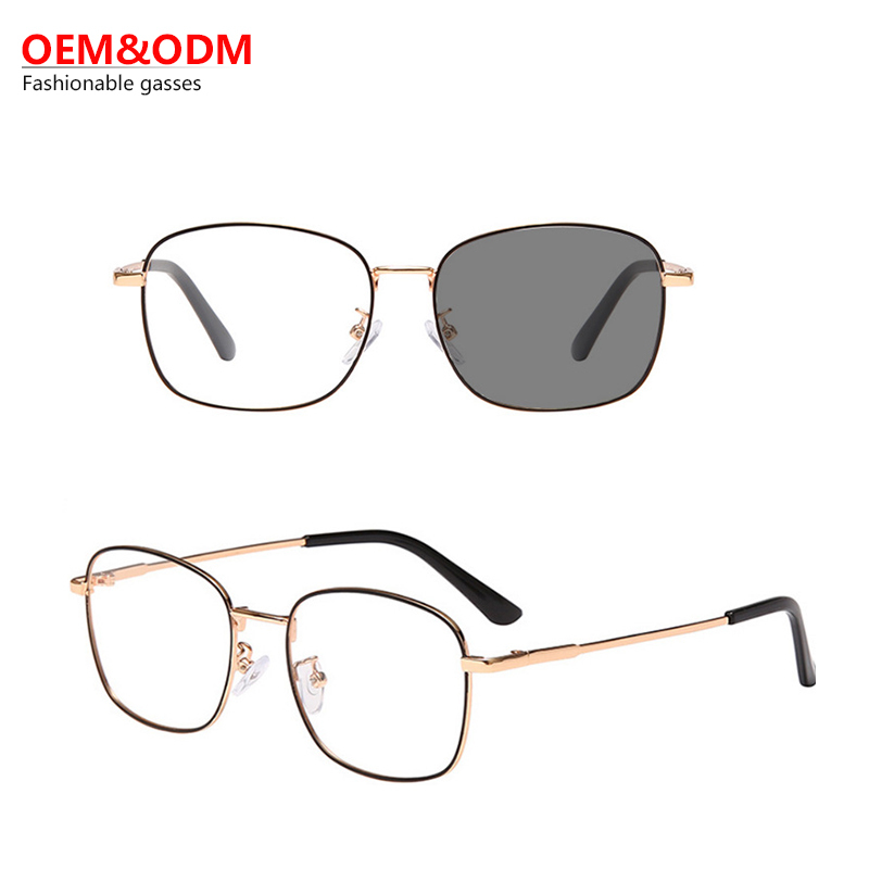 2025 Trending Unisex Photochromic Optical Eyewear Square Anti Blue Light Computer Glasses Solid Pattern Ins Style For Men Women
