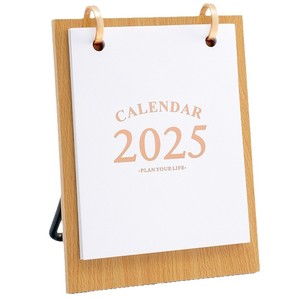 Qingyue 2025 Wooden Desk <b>Calendar</b> Table <b>Calendar</b> Solid Wood Stand Office Home Gift Lamination Printing - Product Image 5