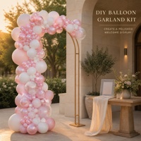 Kit de guirlande de ballons en latex rose et blanc pour la Saint-Valentin, Halloween, Pâques, Noël, anniversaire, mariage, baby shower, anniversaire de mariage, arche de ballons