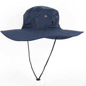 Sombrero de Pescador de Ala Ancha, Protección Solar UV, Impermeable, de Secado Rápido, para Verano, para Hombre, Azul Marino - Product Image 1