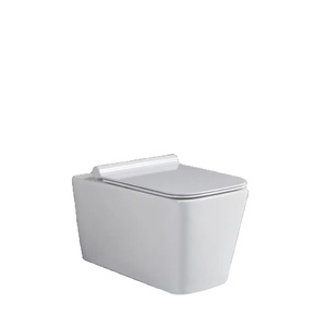 Bồn cầu treo tường hiện đại một khối bằng sứ, hệ thống xả kép, bình chứa âm tường và hệ thống xả xoáy - Product Image 6