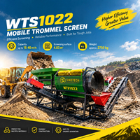 Cribleuse mobile de terre, cribleuse rotative à tambour pour la séparation du sable, du gravier, du compost et de la terre