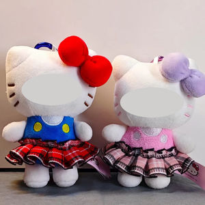 新しいかわいい足の長いキティプリーツスカート変更可能人形服ペンダントバックパックキーチェーン - Product Image 3