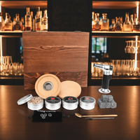 Kit de fumage pour whisky, cheminée à fumée pour boissons, infuseur à copeaux de bois pour boissons, kit de fumage pour boissons pour la maison et les bars de cantines