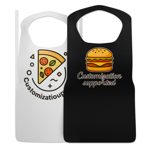 Delantal de Comedor Personalizado con Impresión de Comida, Langosta, Cangrejo, Hamburguesa, <span class=keywords><strong>Pizza</strong></span>, Babero Desechable de Plástico para Restaurante - Product Image 3
