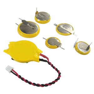 Penjualan laris kustomisasi CR2016 CR2032 baterai Lithium sel tombol 3V dengan 2 kabel Pin - Product Image 1