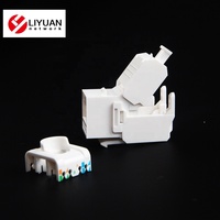 Panel Patch Kosong LIYUAN 19"1U UTP Cat5e/Cat6/Cat6A 24 Port untuk Jack Keystone UTP Model LY-PP5-23/LY-PP6-12 Hitam