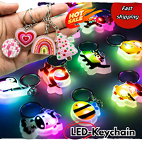 Llavero LED Luminoso de PVC Suave, Diseño Impermeable, Ideal para Mochilas, Bolsos y Llaves de Coche, Superventas