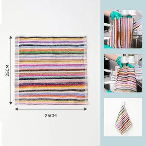 Serviettes de cuisine en coton 100% à séchage rapide, douces, absorbantes, à rayures, tissées, pour le nettoyage, serviettes à main pour la cuisine - Product Image 2